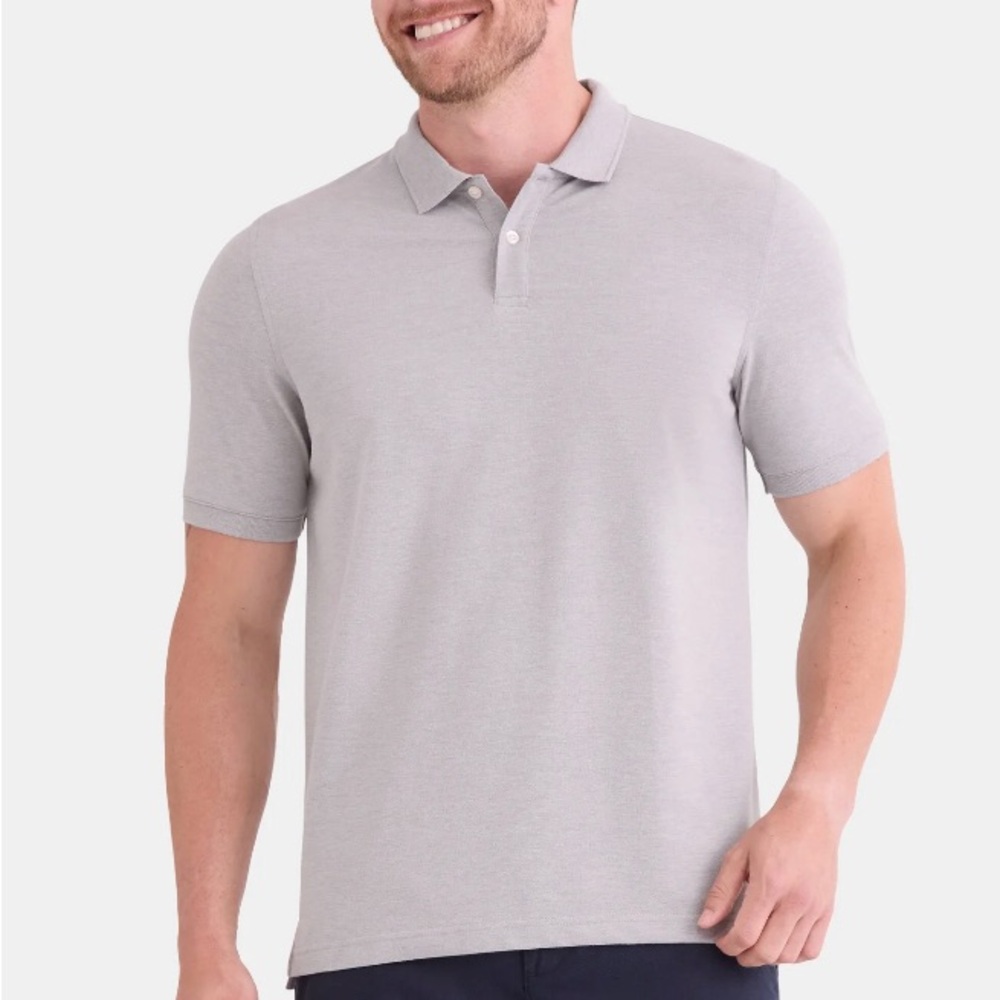 GEORGE Mens Polo Shirt Size 3X 54-56  Short Sleeves 98% Cotton 2% Spandex New
